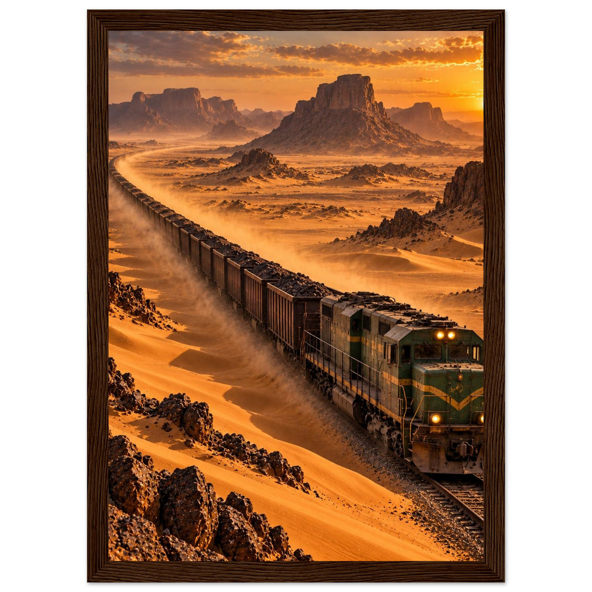 Iron Ore Train — Zouérat, Mauritania print — sizes and frame options