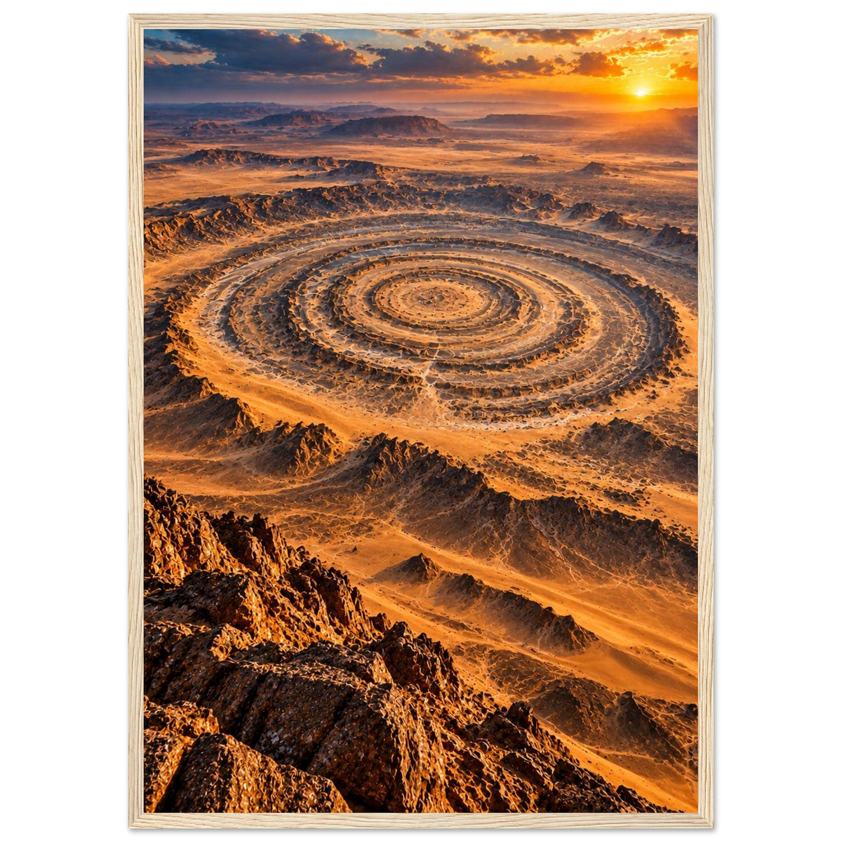 Eye of the Sahara — Ouadane, Mauritania print — sizes and frame options