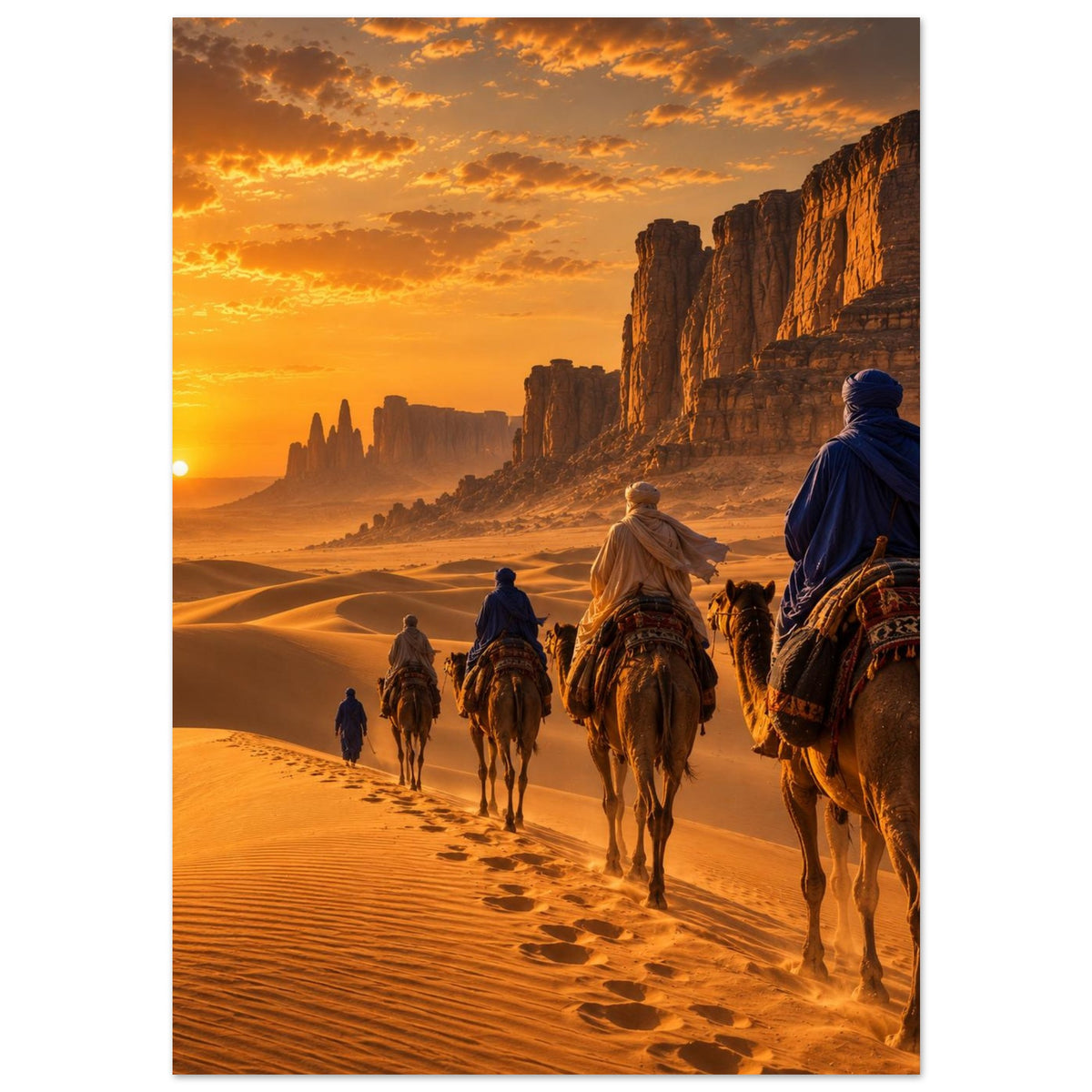Tuareg Caravan — Sahara, Mali print — sizes and frame options