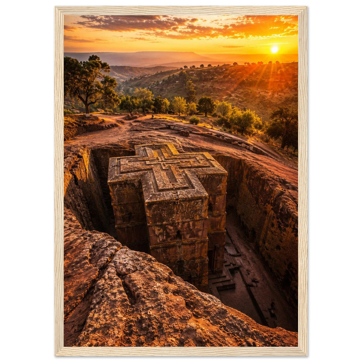 Rock-Hewn Churches — Lalibela, Ethiopia print — sizes and frame options