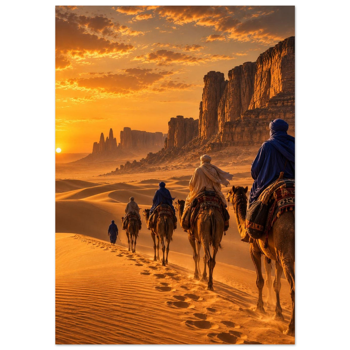 Tuareg Caravan — Sahara, Mali print — sizes and frame options