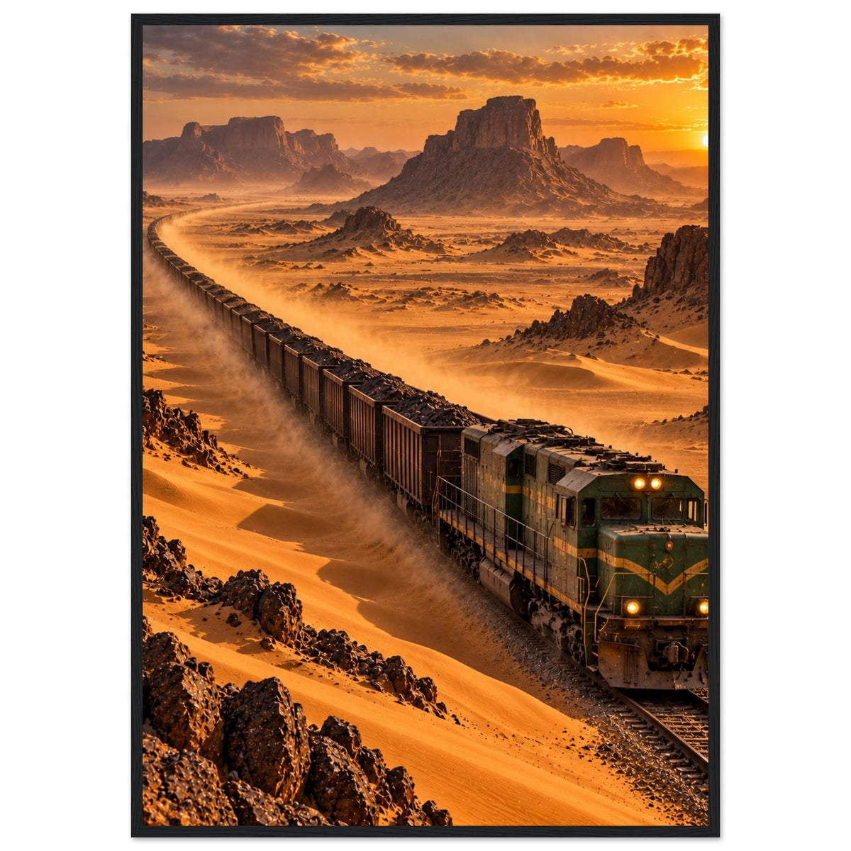 Iron Ore Train — Zouérat, Mauritania print — sizes and frame options