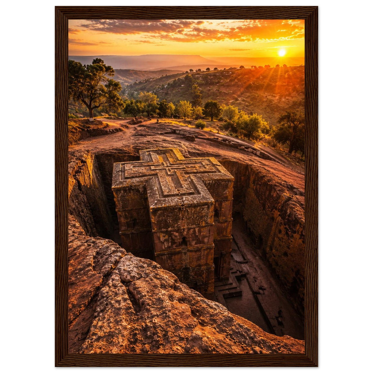 Rock-Hewn Churches — Lalibela, Ethiopia print — sizes and frame options
