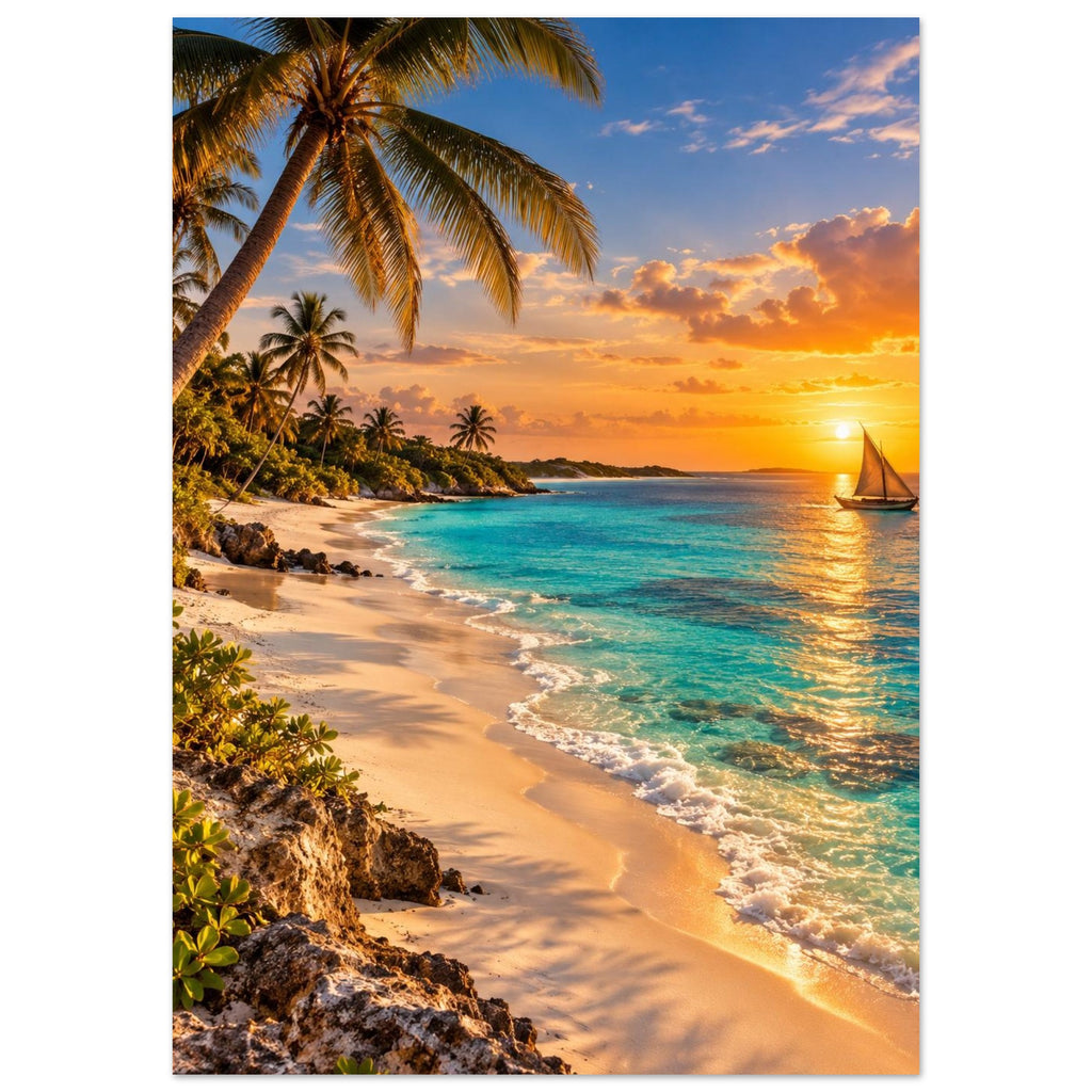 Dhow on the Beach — Mozambique wall art print