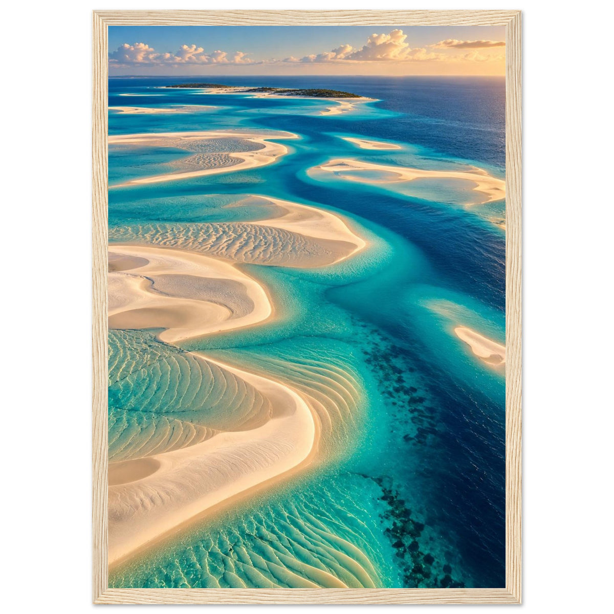 Turquoise Shallows — Bazaruto Archipelago, Mozambique print — sizes and frame options