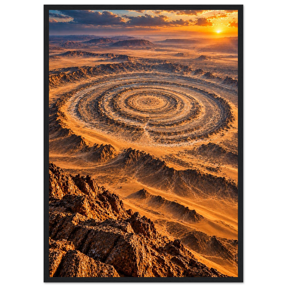 Eye of the Sahara — Ouadane, Mauritania print — sizes and frame options