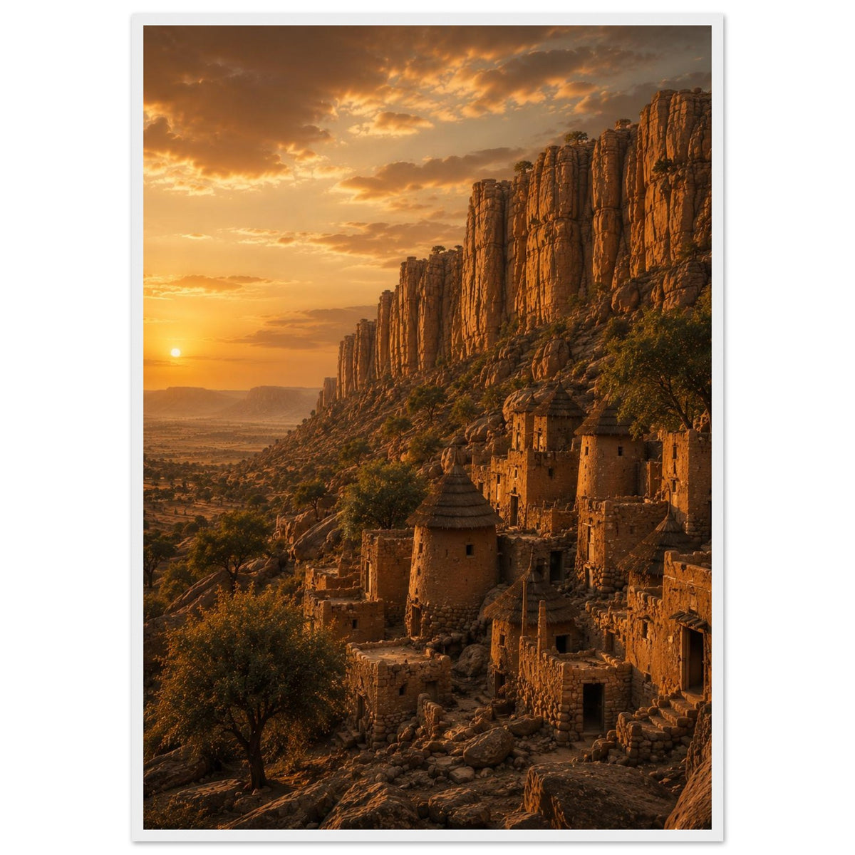 Bandiagara Cliffs — Dogon Country, Mali print — sizes and frame options