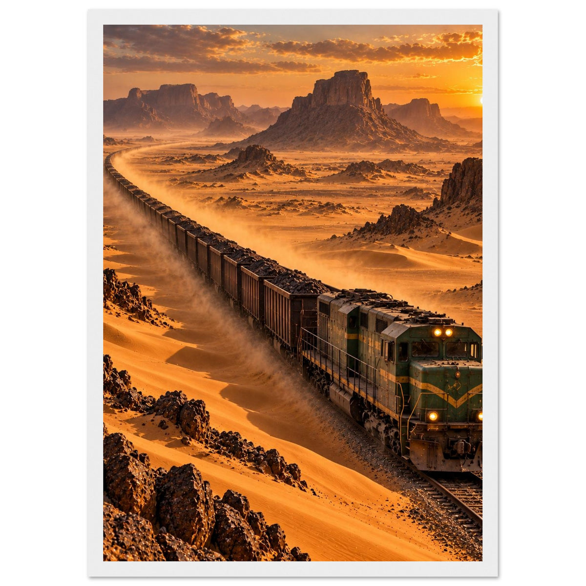 Iron Ore Train — Zouérat, Mauritania print — sizes and frame options