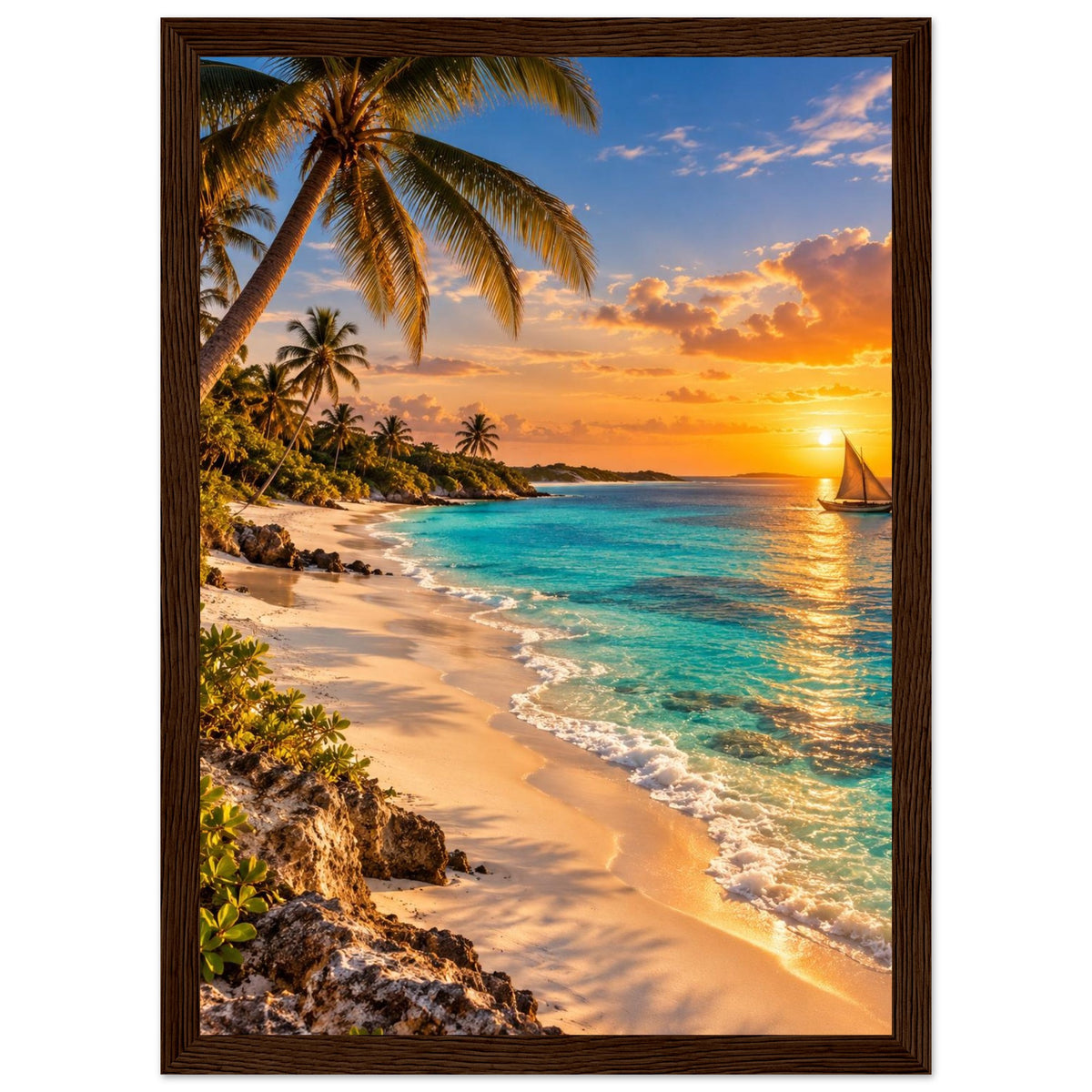 Dhow on the Beach — Mozambique print — sizes and frame options
