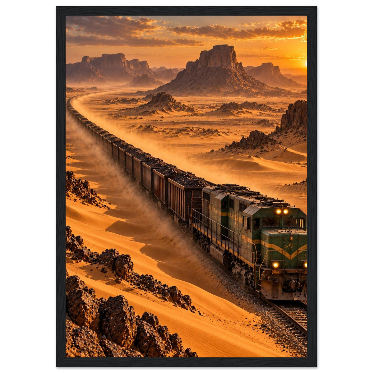 Iron Ore Train — Zouérat, Mauritania print — sizes and frame options