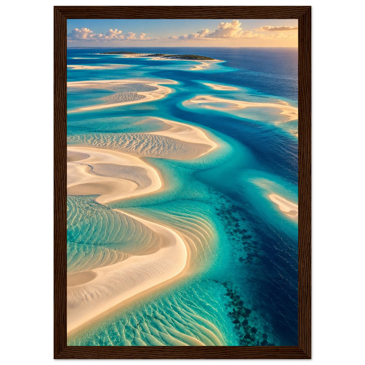 Turquoise Shallows — Bazaruto Archipelago, Mozambique print — sizes and frame options