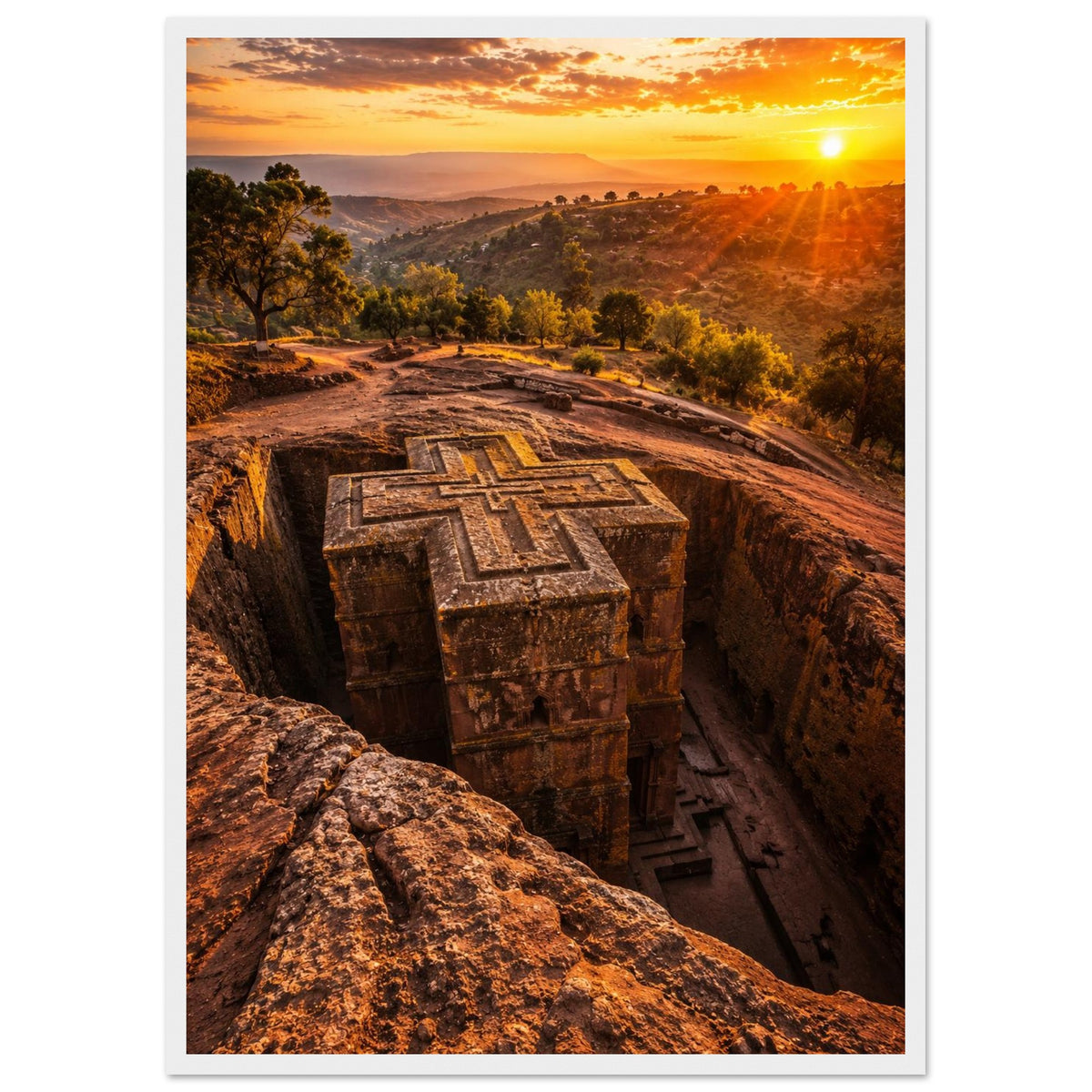 Rock-Hewn Churches — Lalibela, Ethiopia print — sizes and frame options