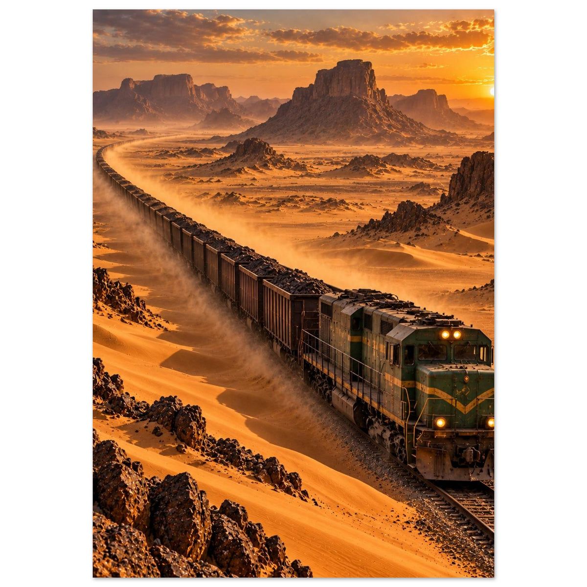 Iron Ore Train — Zouérat, Mauritania wall art print