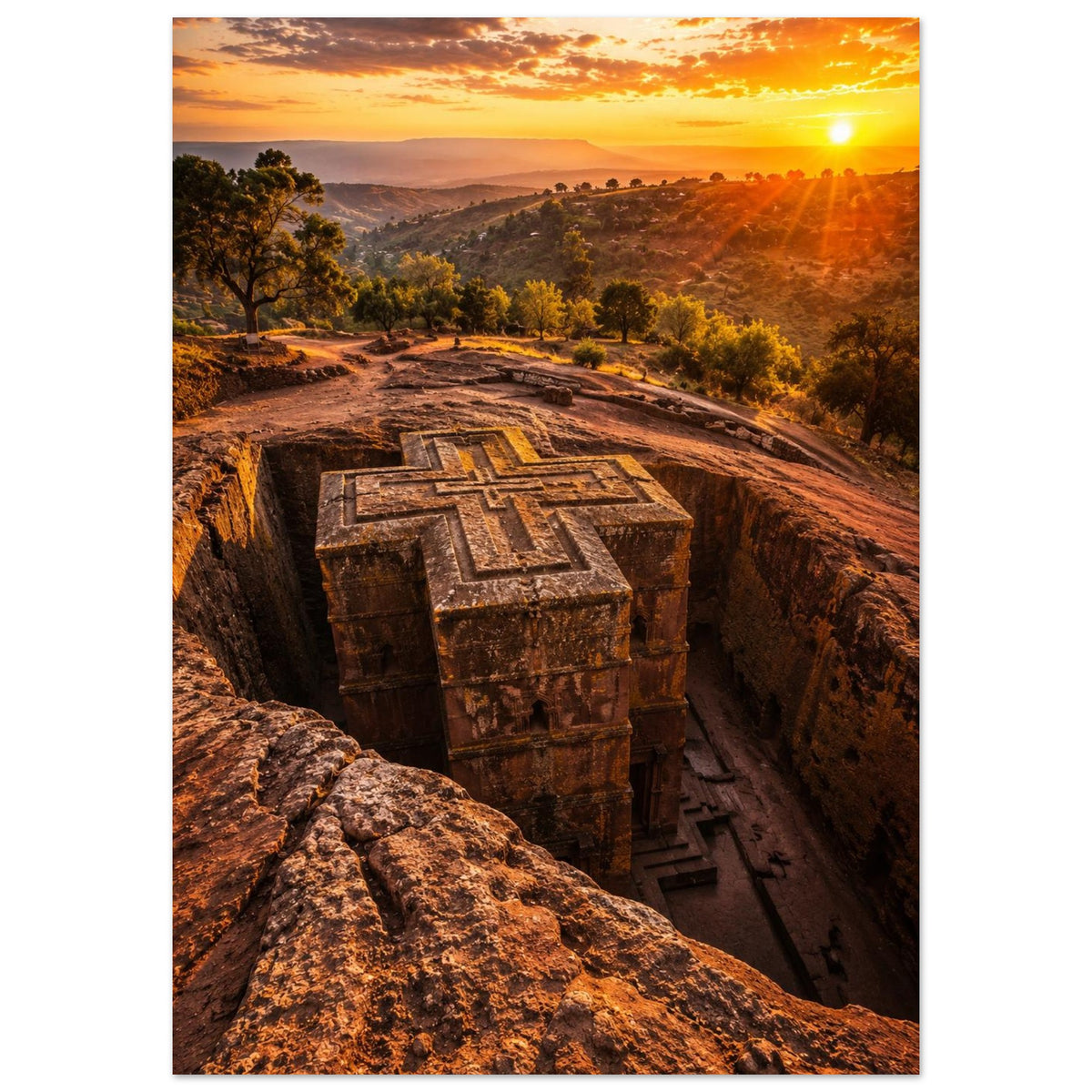Rock-Hewn Churches — Lalibela, Ethiopia wall art print