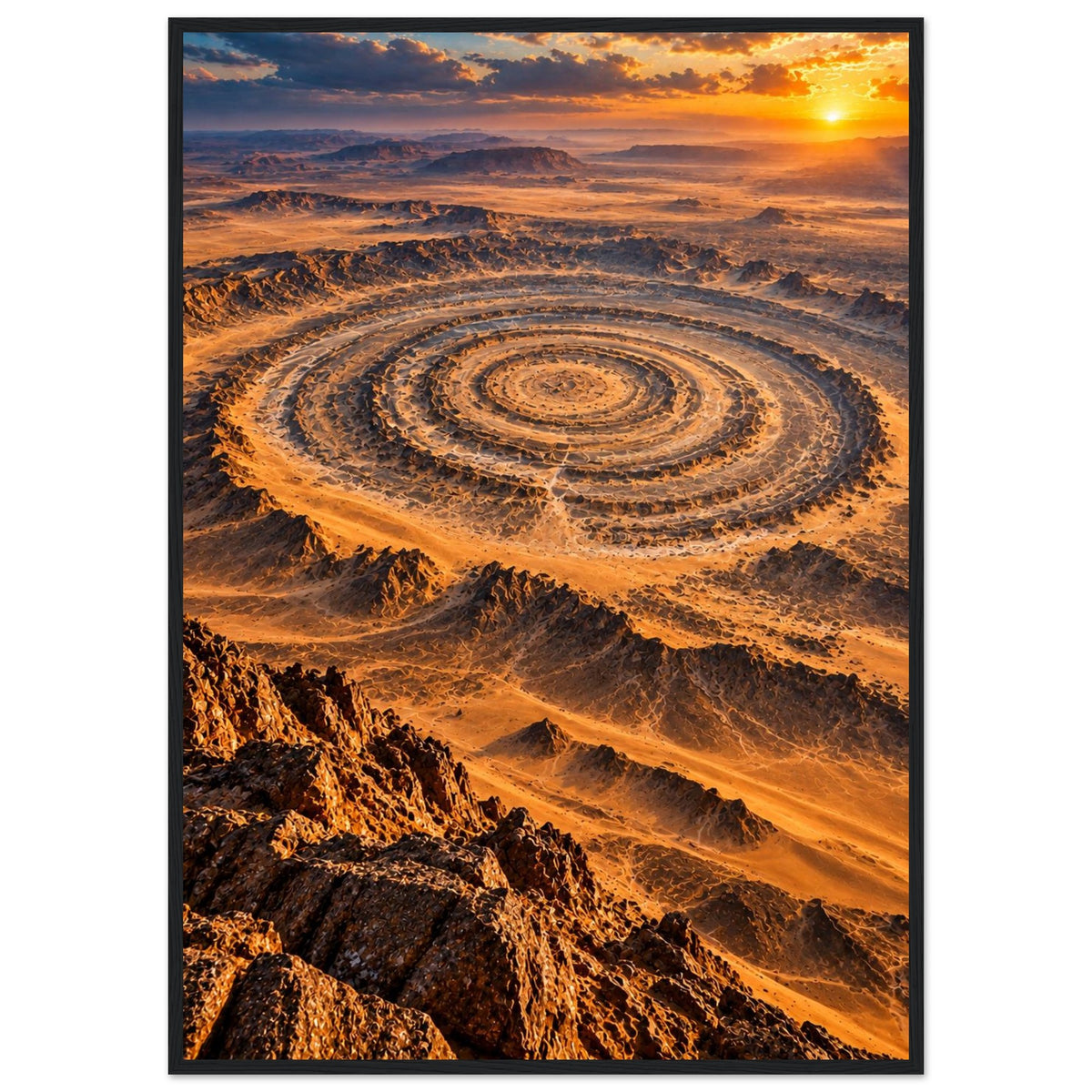 Eye of the Sahara — Ouadane, Mauritania print — sizes and frame options