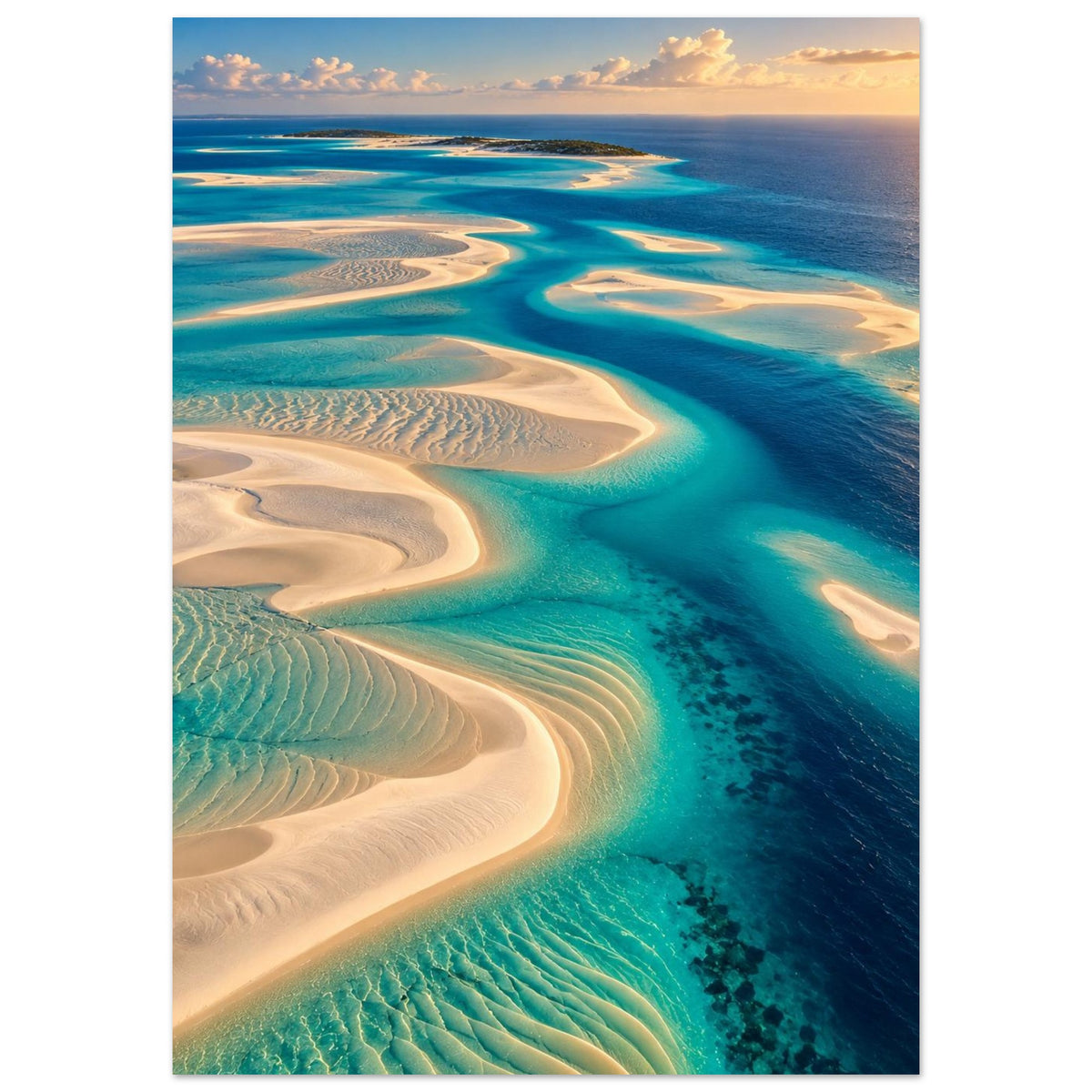 Turquoise Shallows — Bazaruto Archipelago, Mozambique print — sizes and frame options