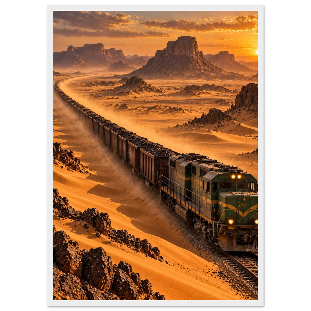 Iron Ore Train — Zouérat, Mauritania print — sizes and frame options