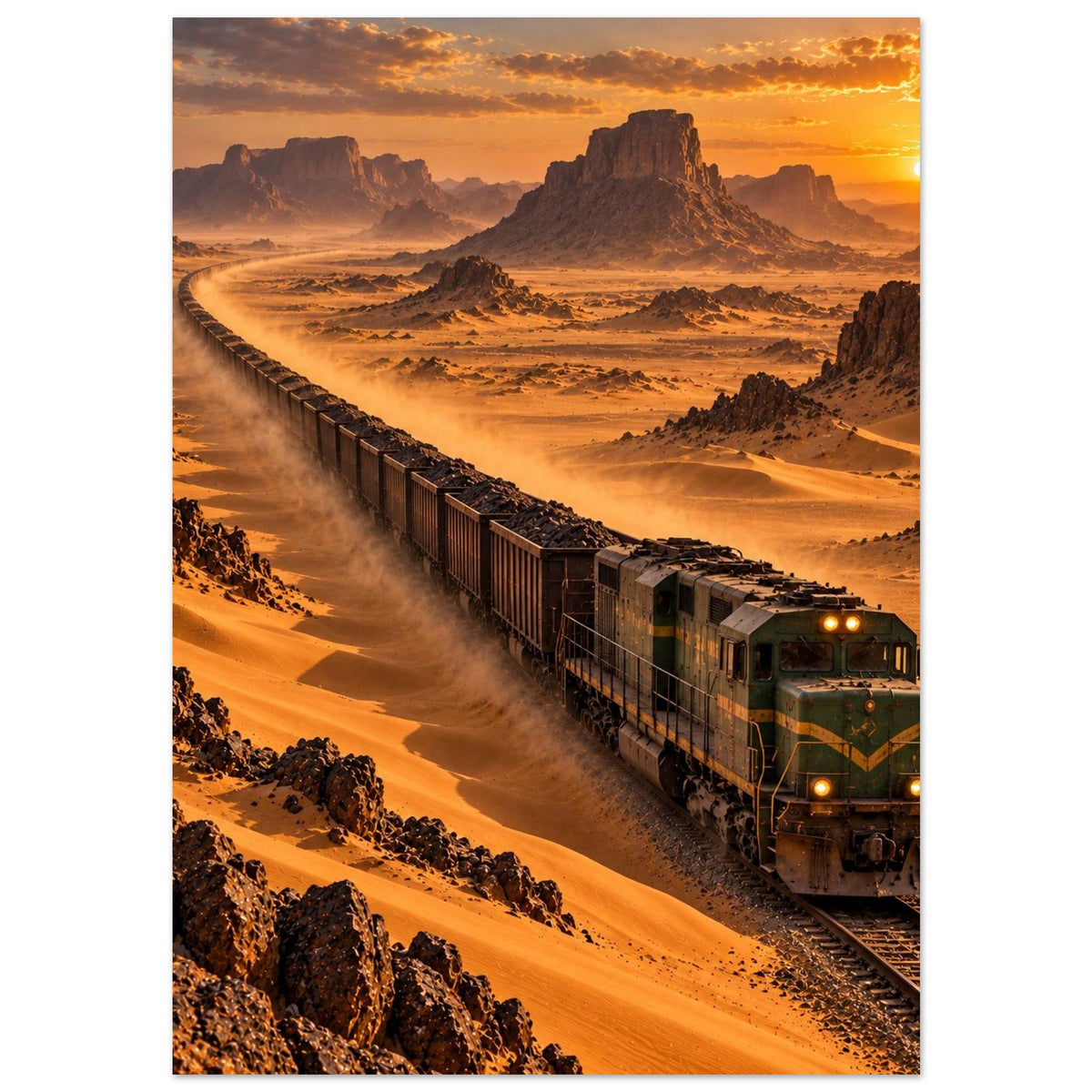 Iron Ore Train — Zouérat, Mauritania print — sizes and frame options