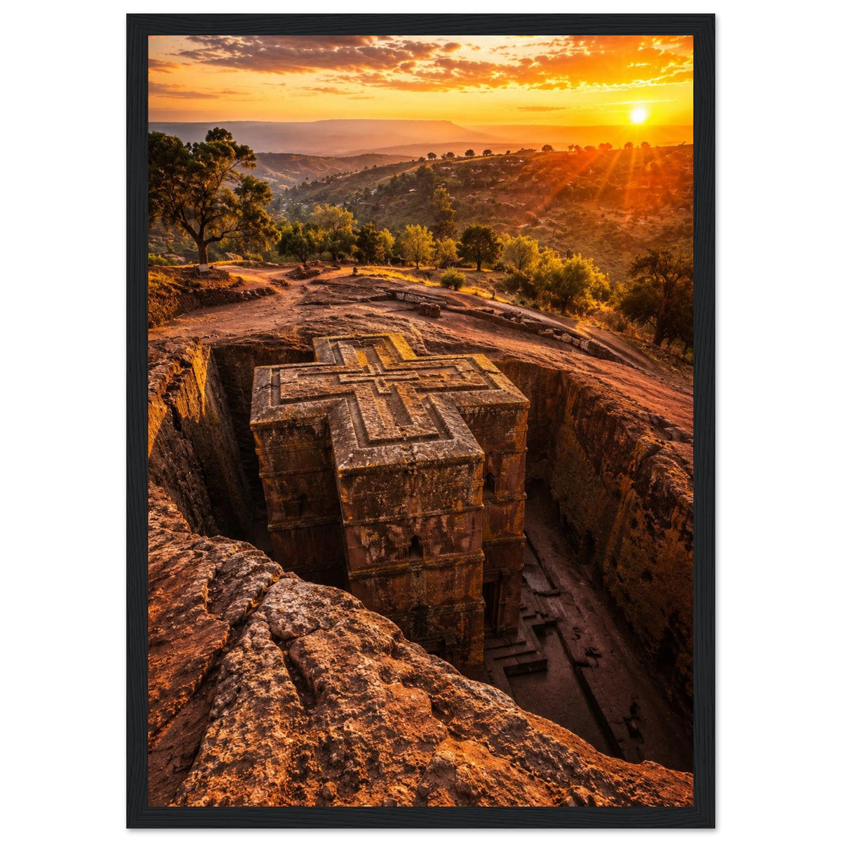 Rock-Hewn Churches — Lalibela, Ethiopia print — sizes and frame options