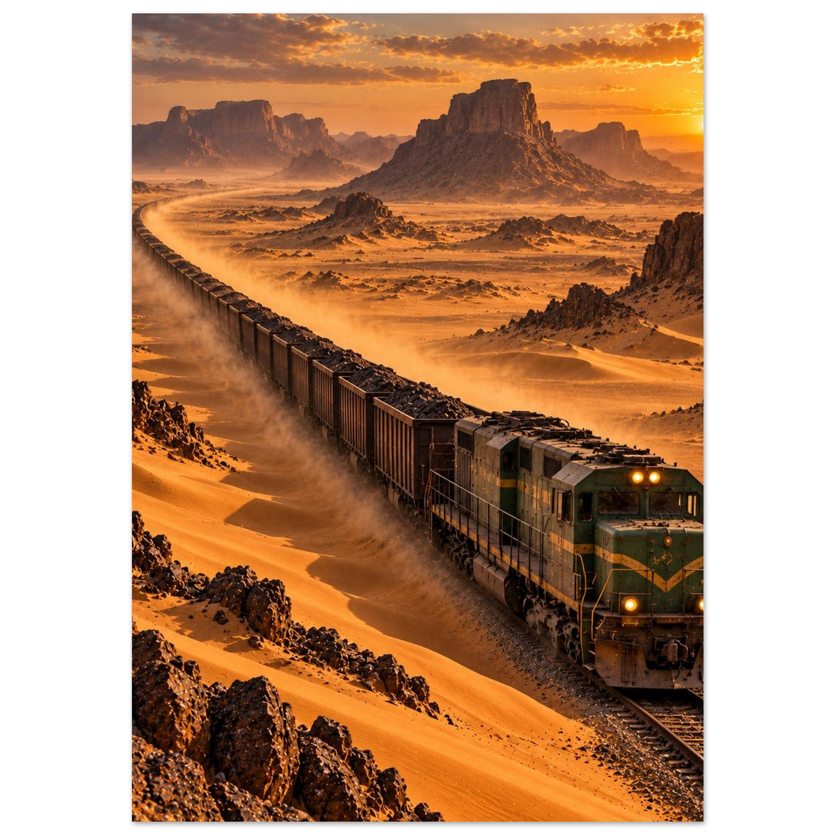 Iron Ore Train — Zouérat, Mauritania print — sizes and frame options