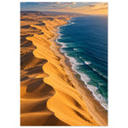 Desert Meets Ocean — Namibe, Angola wall art print