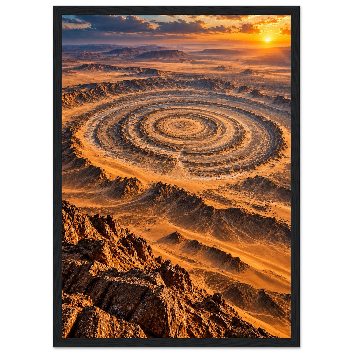 Eye of the Sahara — Ouadane, Mauritania print — sizes and frame options