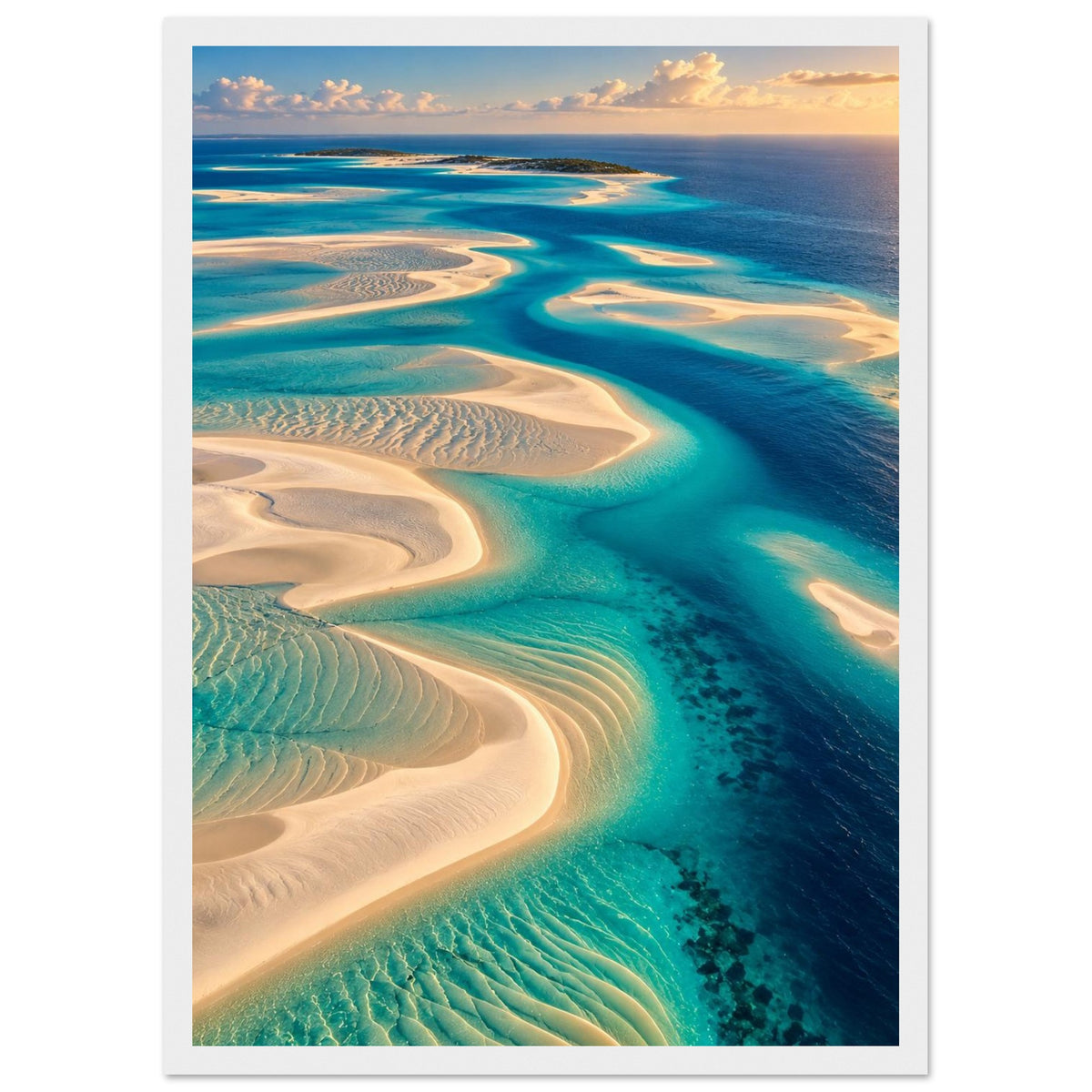 Turquoise Shallows — Bazaruto Archipelago, Mozambique print — sizes and frame options