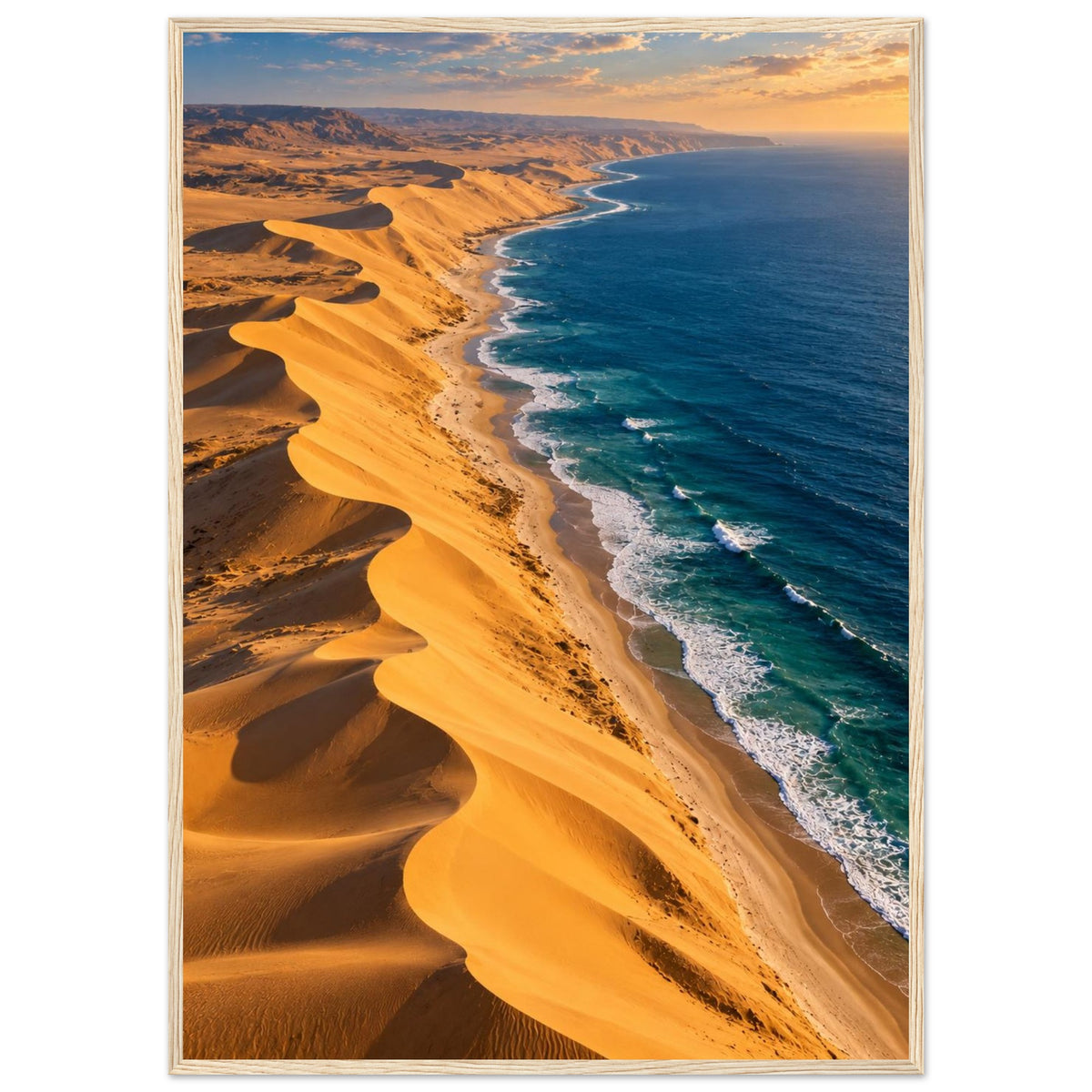 Desert Meets Ocean — Namibe, Angola print — sizes and frame options
