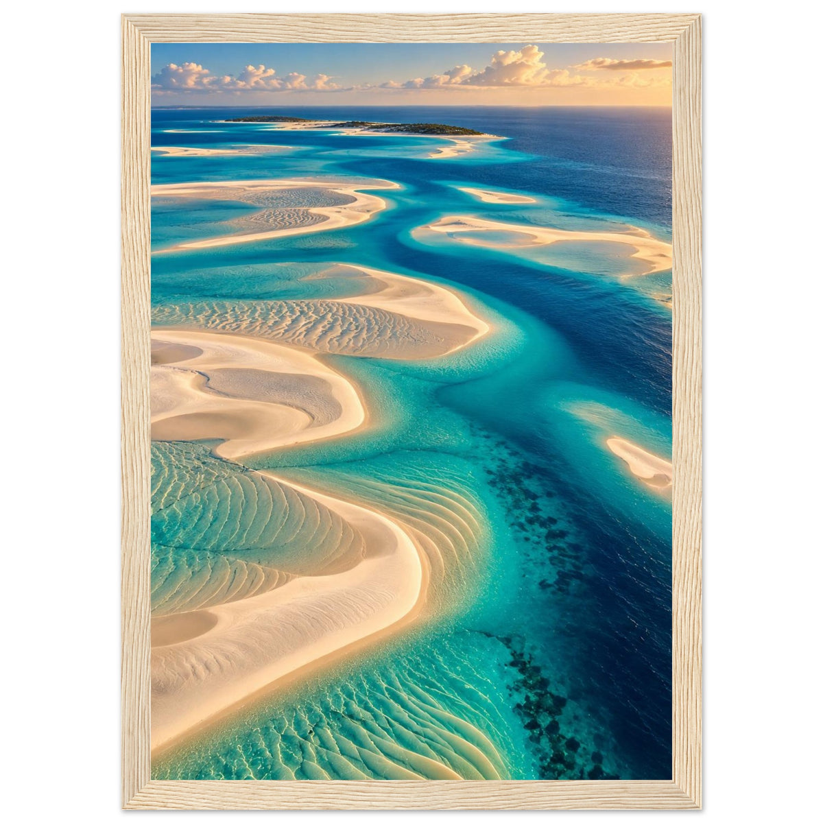 Turquoise Shallows — Bazaruto Archipelago, Mozambique print — sizes and frame options