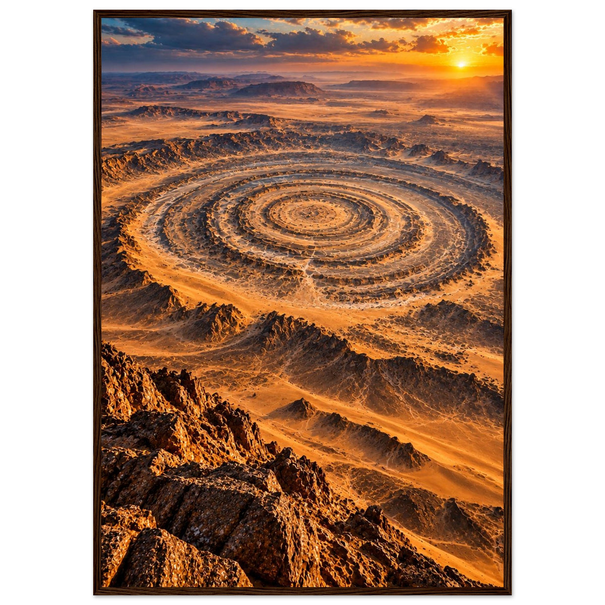 Eye of the Sahara — Ouadane, Mauritania print — sizes and frame options