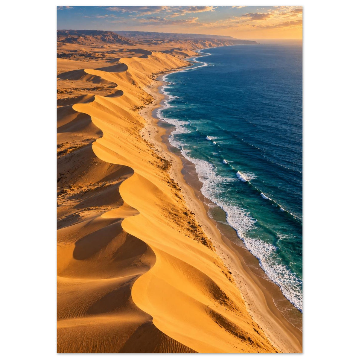 Desert Meets Ocean — Namibe, Angola print — sizes and frame options