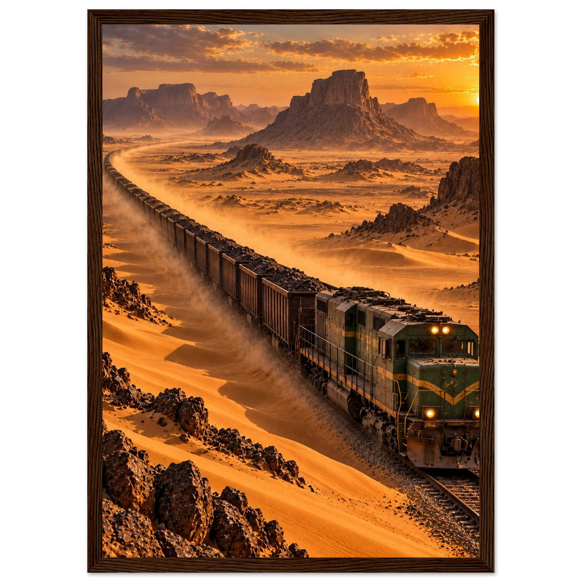Iron Ore Train — Zouérat, Mauritania print — sizes and frame options