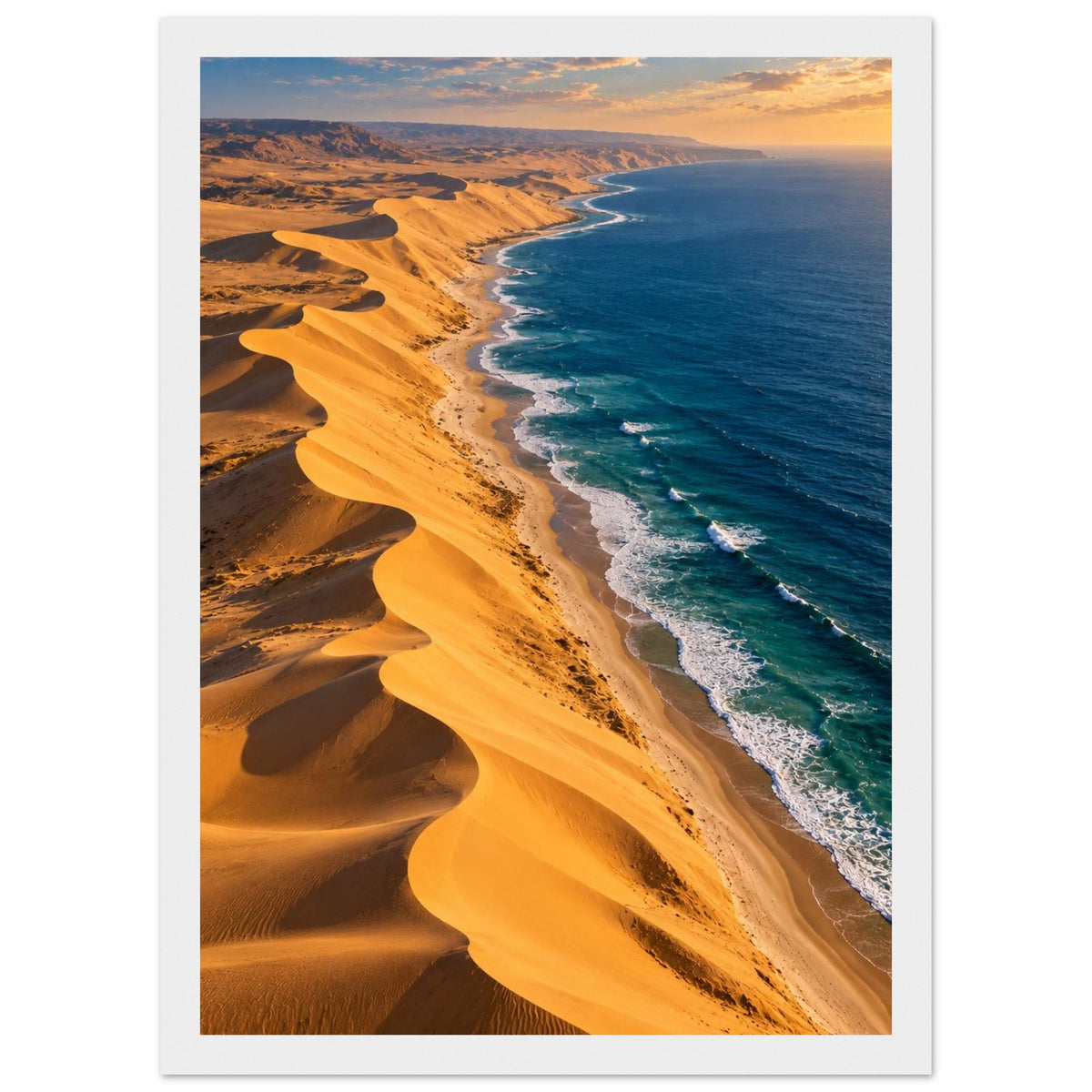 Desert Meets Ocean — Namibe, Angola print — sizes and frame options