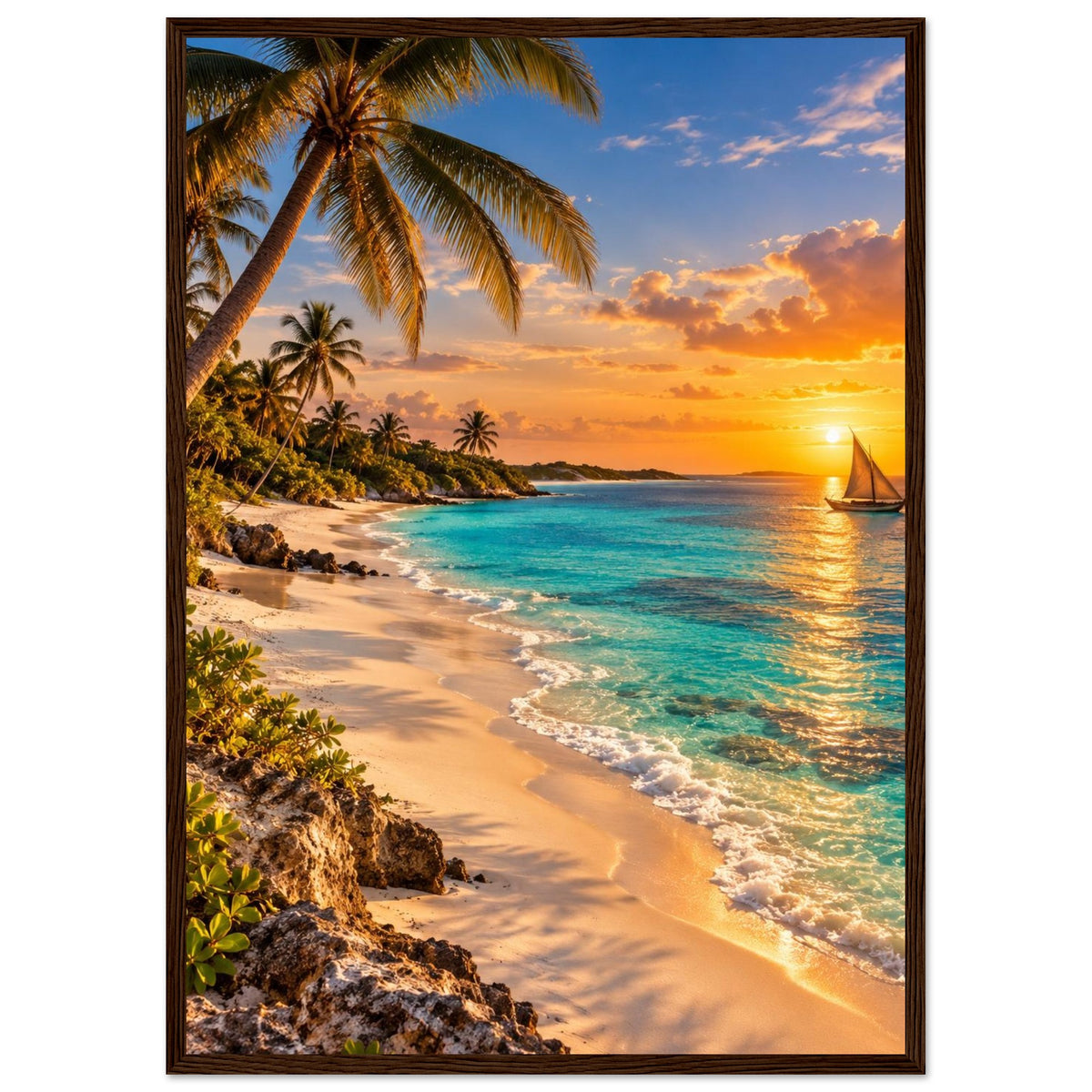 Dhow on the Beach — Mozambique print — sizes and frame options
