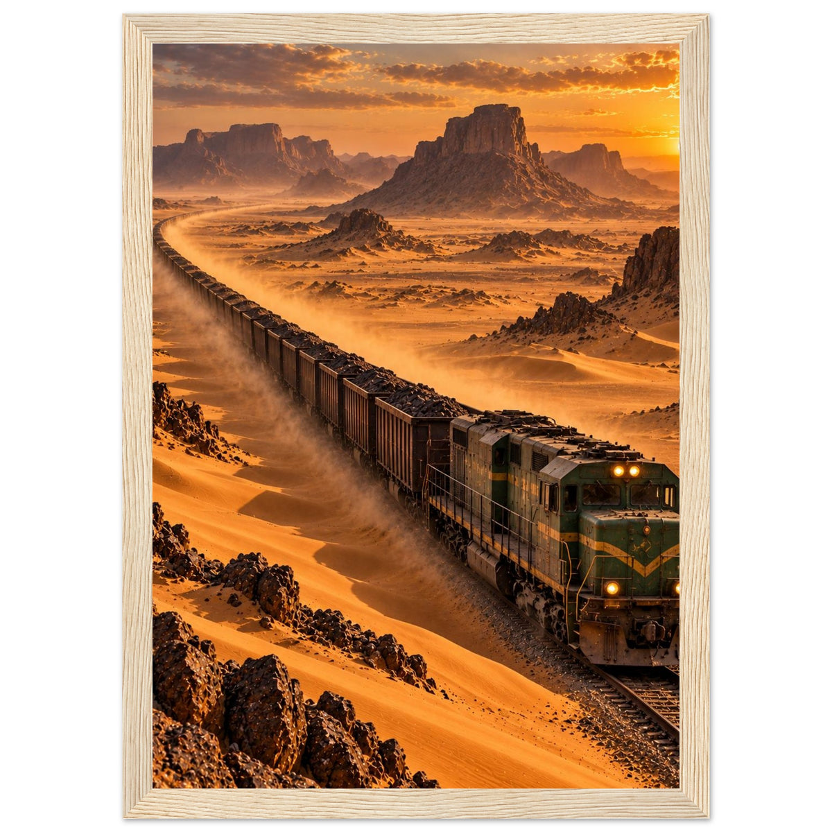 Iron Ore Train — Zouérat, Mauritania print — sizes and frame options
