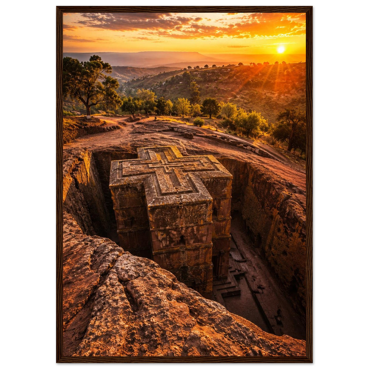 Rock-Hewn Churches — Lalibela, Ethiopia print — sizes and frame options