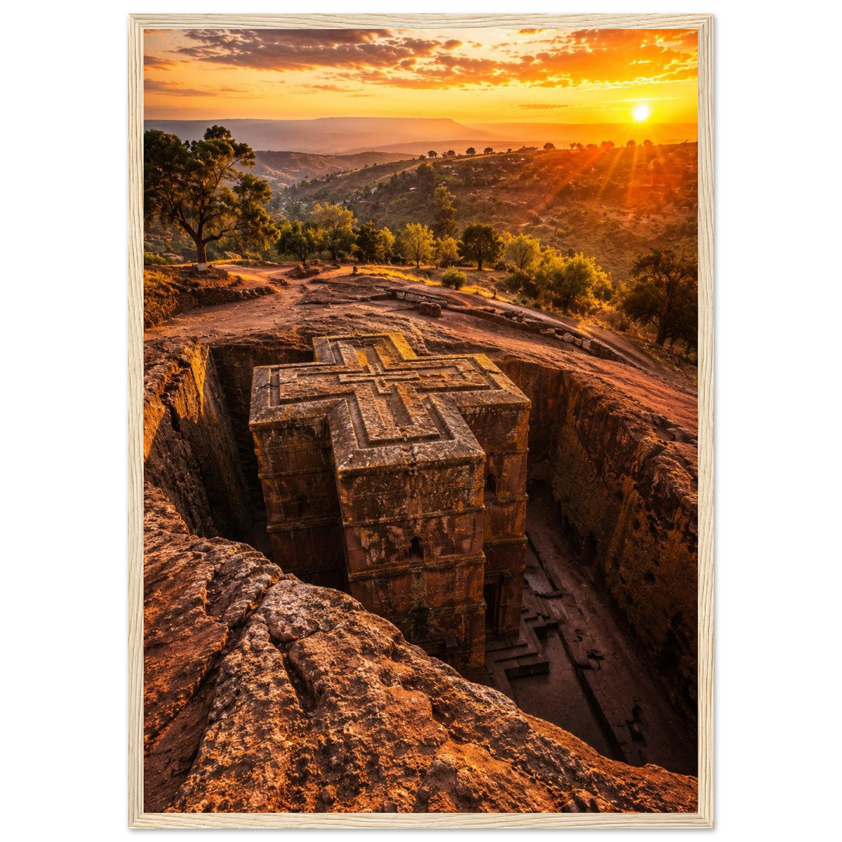Rock-Hewn Churches — Lalibela, Ethiopia print — sizes and frame options