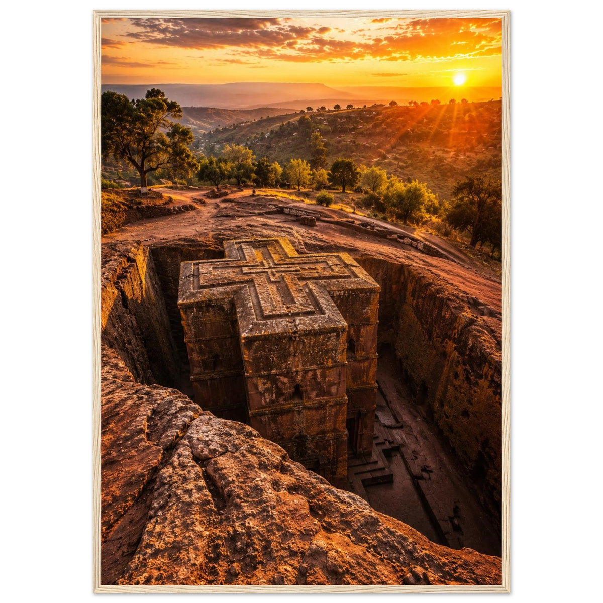 Rock-Hewn Churches — Lalibela, Ethiopia print — sizes and frame options