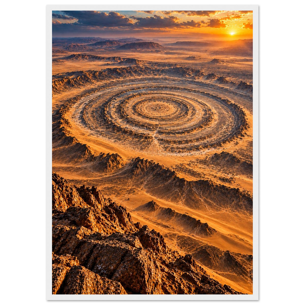 Eye of the Sahara — Ouadane, Mauritania print — sizes and frame options
