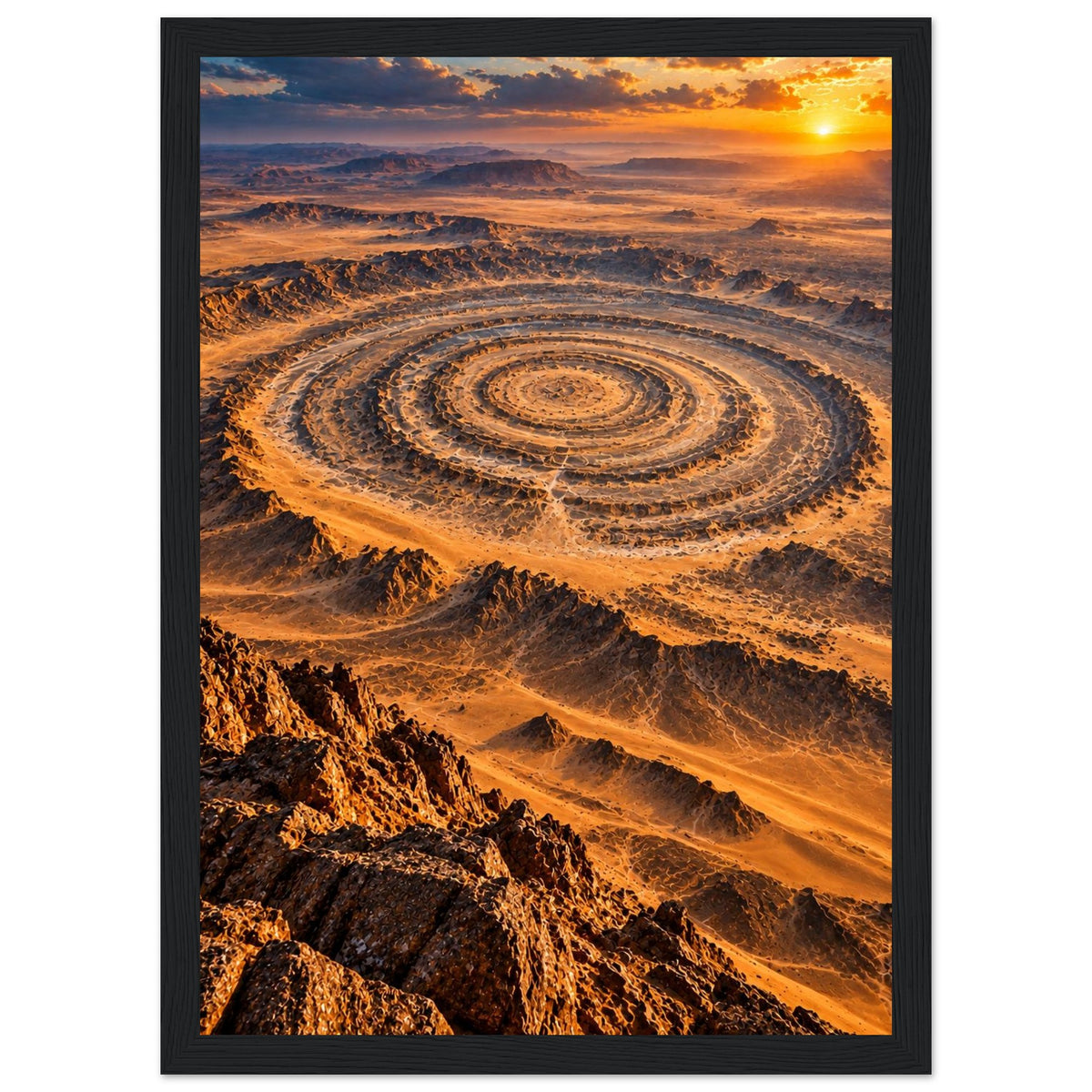Eye of the Sahara — Ouadane, Mauritania print — sizes and frame options