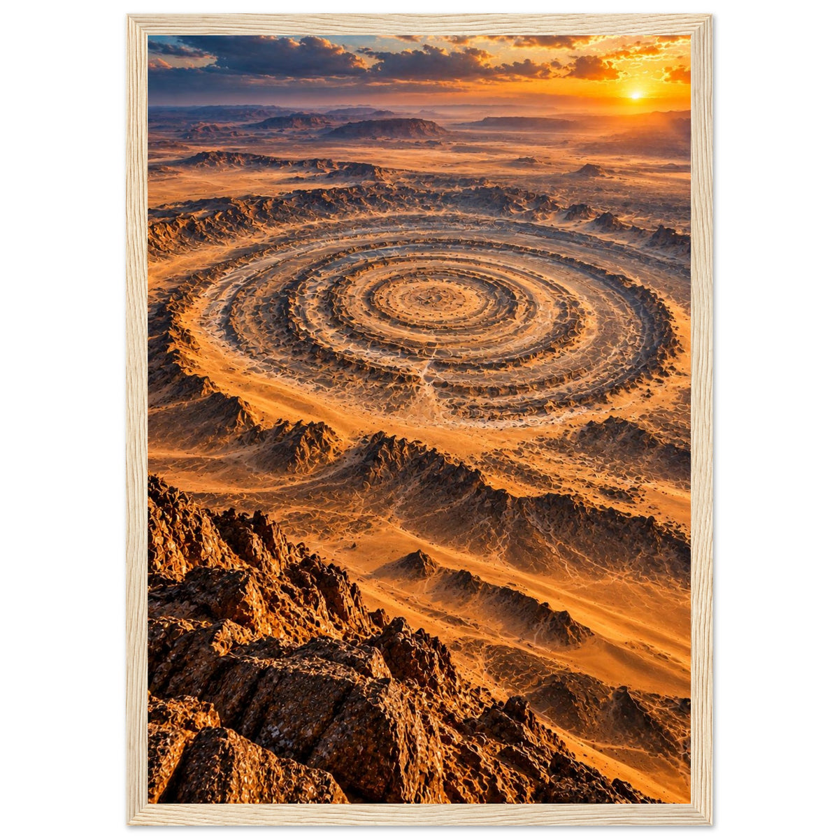 Eye of the Sahara — Ouadane, Mauritania print — sizes and frame options