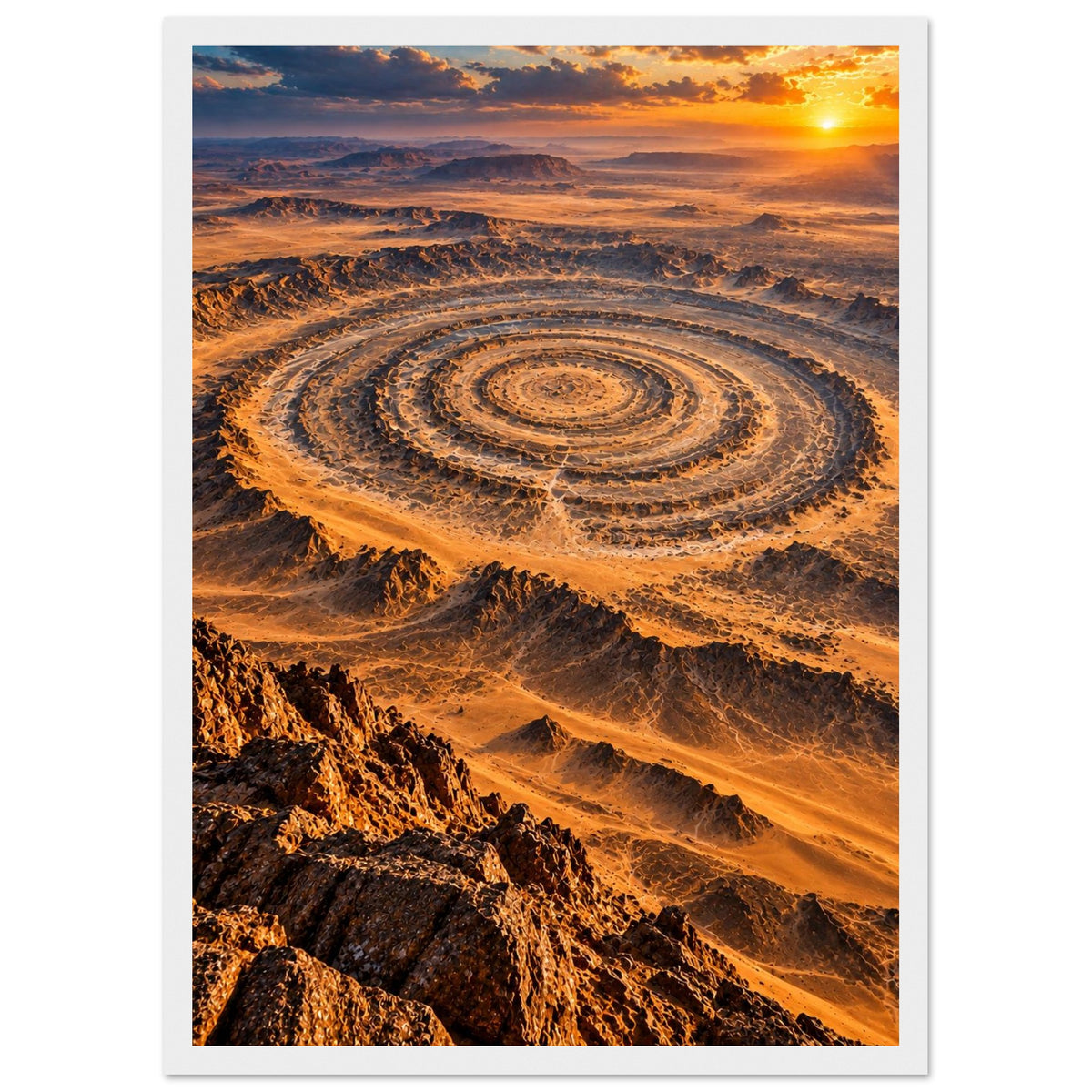 Eye of the Sahara — Ouadane, Mauritania print — sizes and frame options