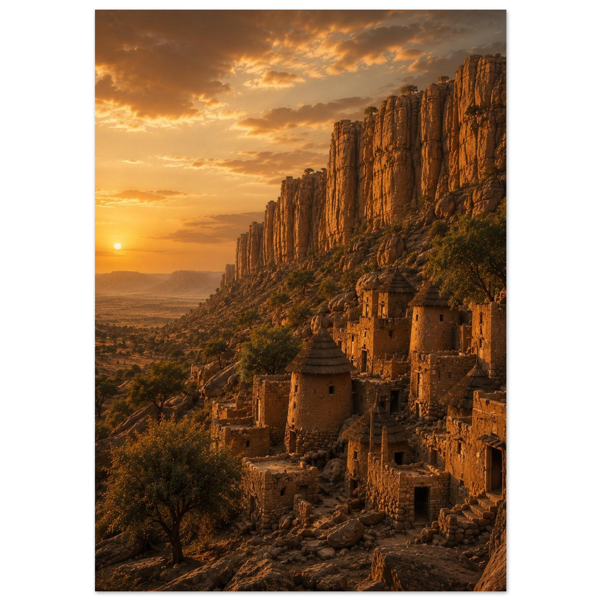 Bandiagara Cliffs — Dogon Country, Mali print — sizes and frame options