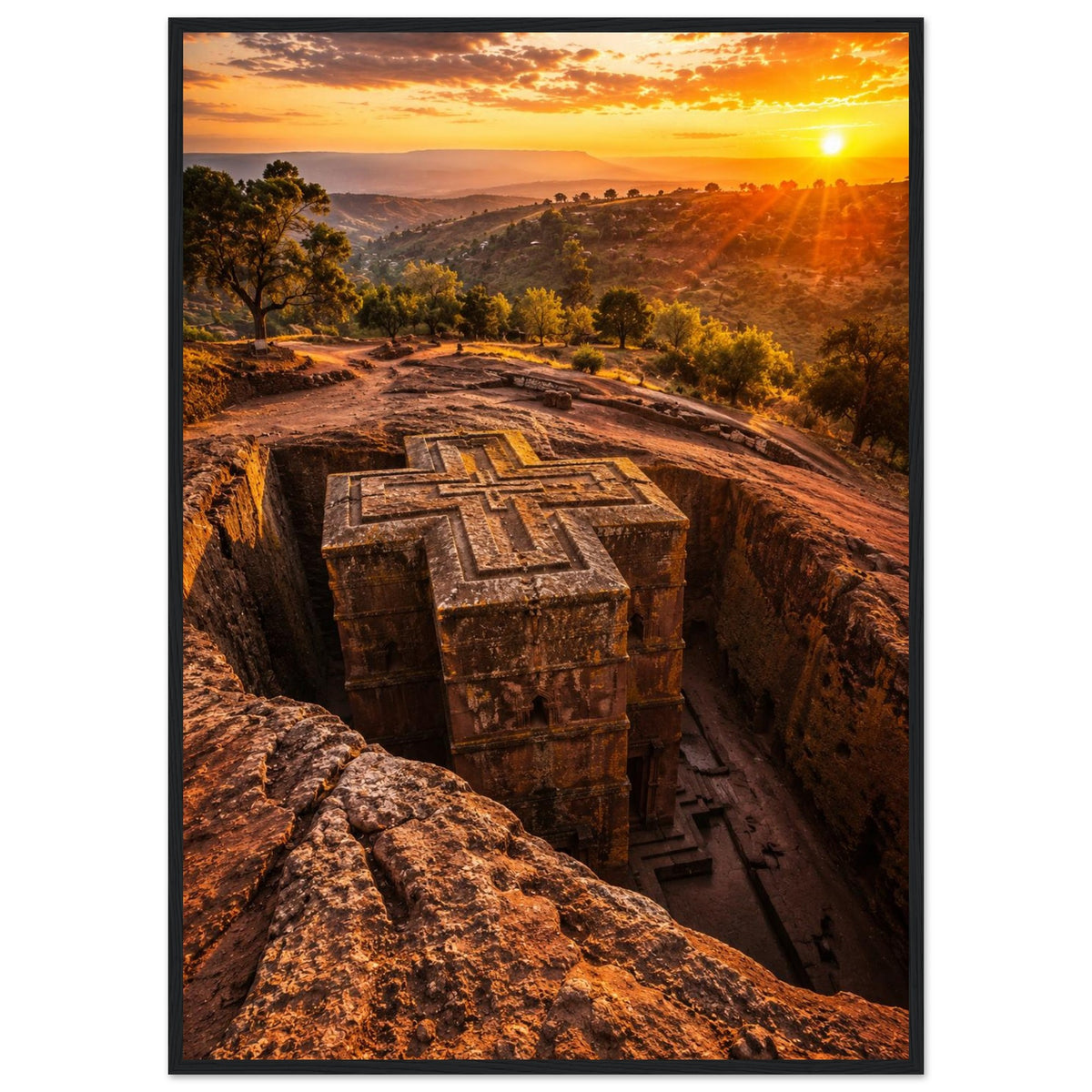 Rock-Hewn Churches — Lalibela, Ethiopia print — sizes and frame options
