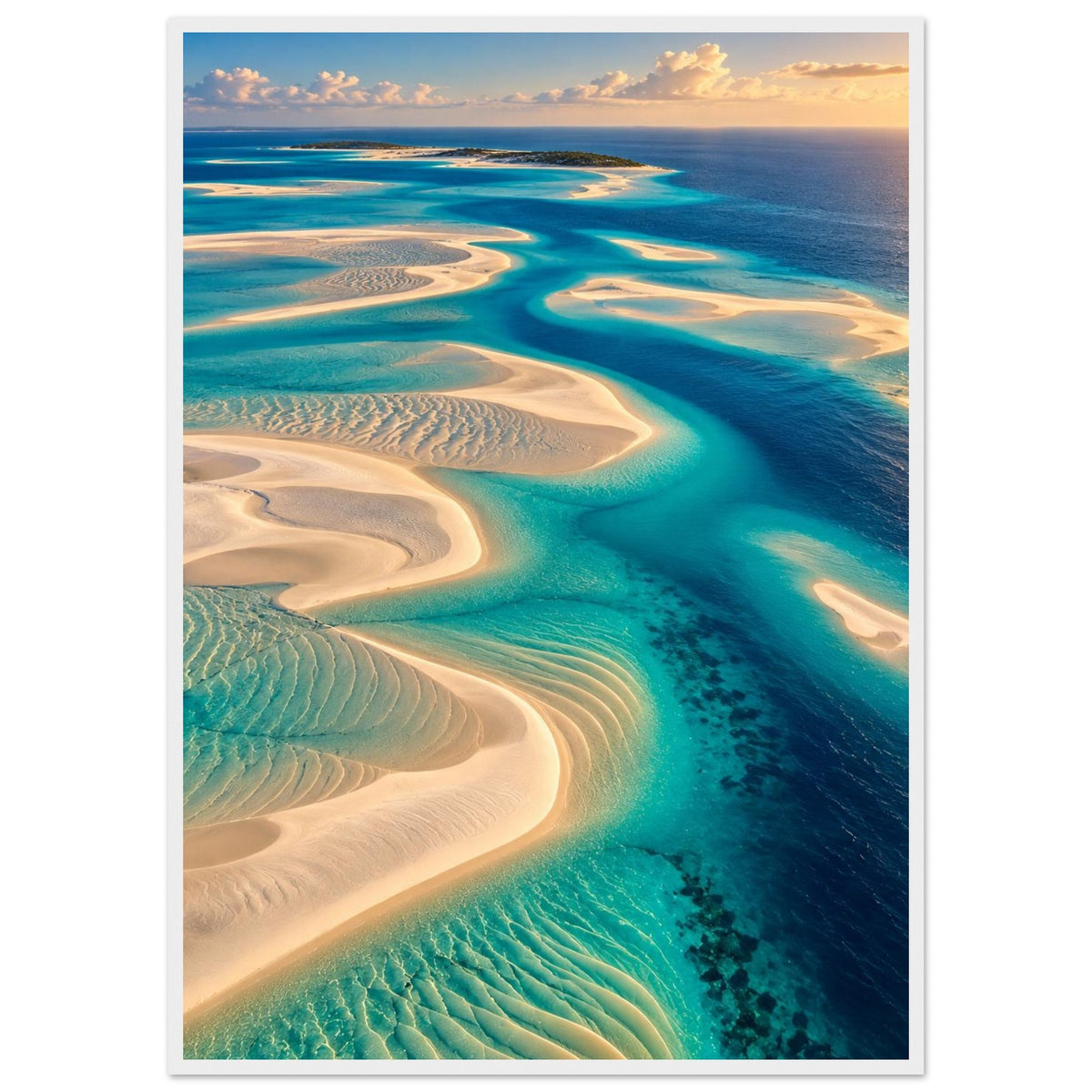 Turquoise Shallows — Bazaruto Archipelago, Mozambique print — sizes and frame options