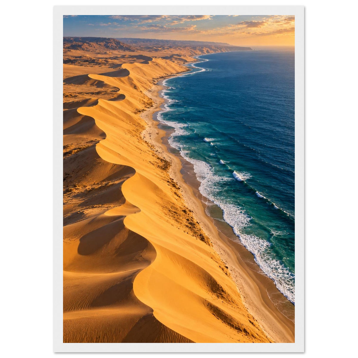 Desert Meets Ocean — Namibe, Angola print — sizes and frame options
