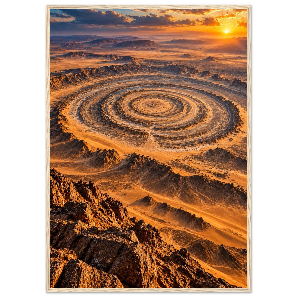 Eye of the Sahara — Ouadane, Mauritania print — sizes and frame options