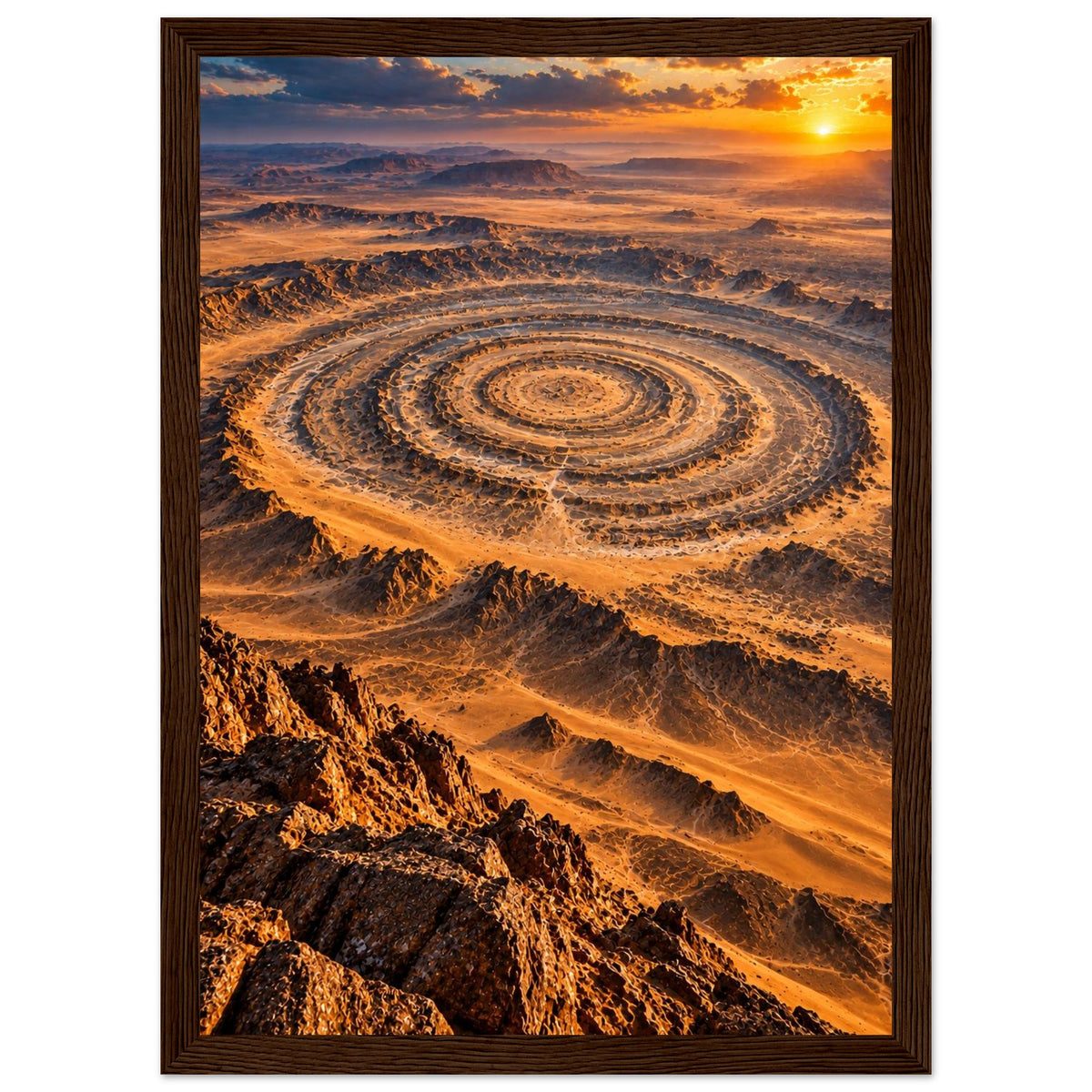 Eye of the Sahara — Ouadane, Mauritania print — sizes and frame options