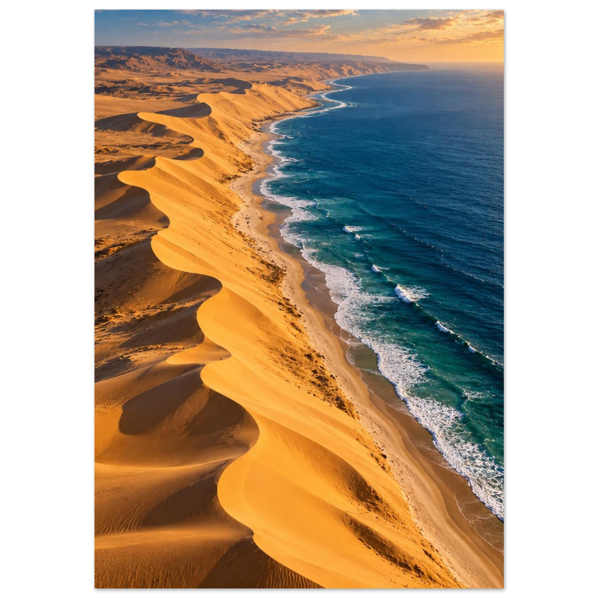 Desert Meets Ocean — Namibe, Angola print — sizes and frame options