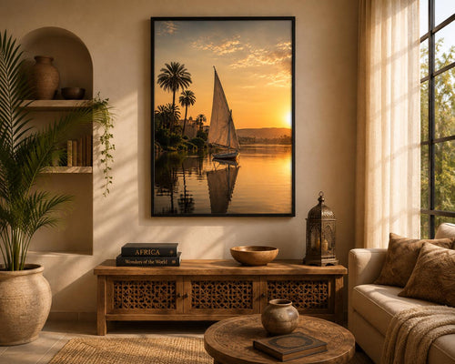 Nile Felucca print in situ
